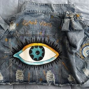 100% handmade painted Denin jackets